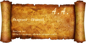 Augner Ahmed névjegykártya